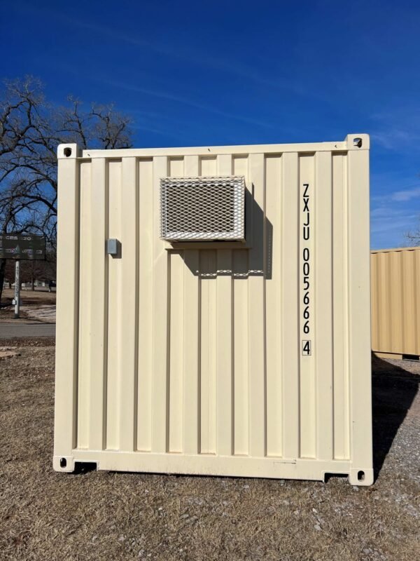 20-OFFICE-BACK-scaled 20FT Office Container – Mobile Site Office with Insulation, Windows, Electrical & Secure Doors