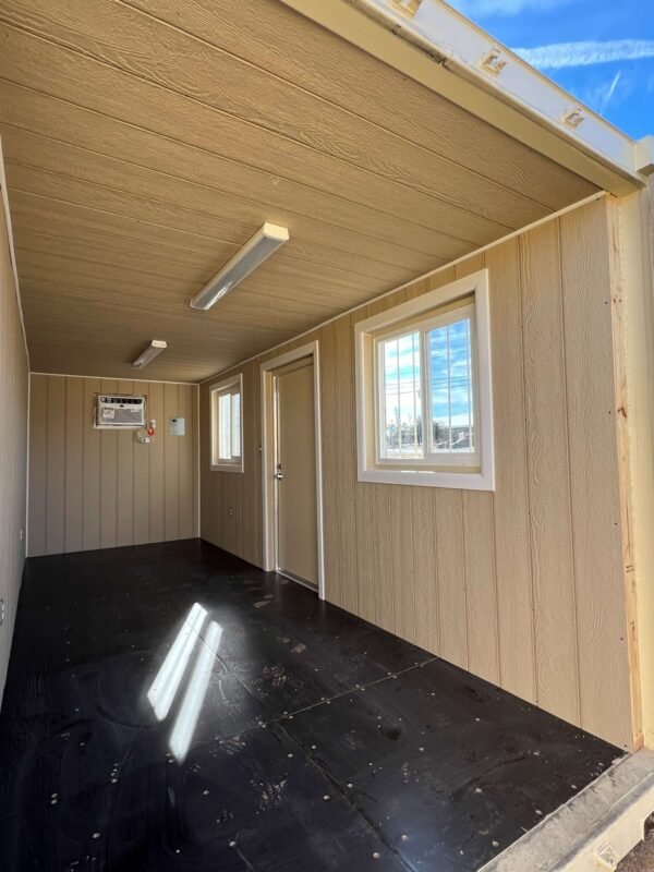 20-OFFICE-INSIDE-2-scaled 20FT Office Container – Mobile Site Office with Insulation, Windows, Electrical & Secure Doors
