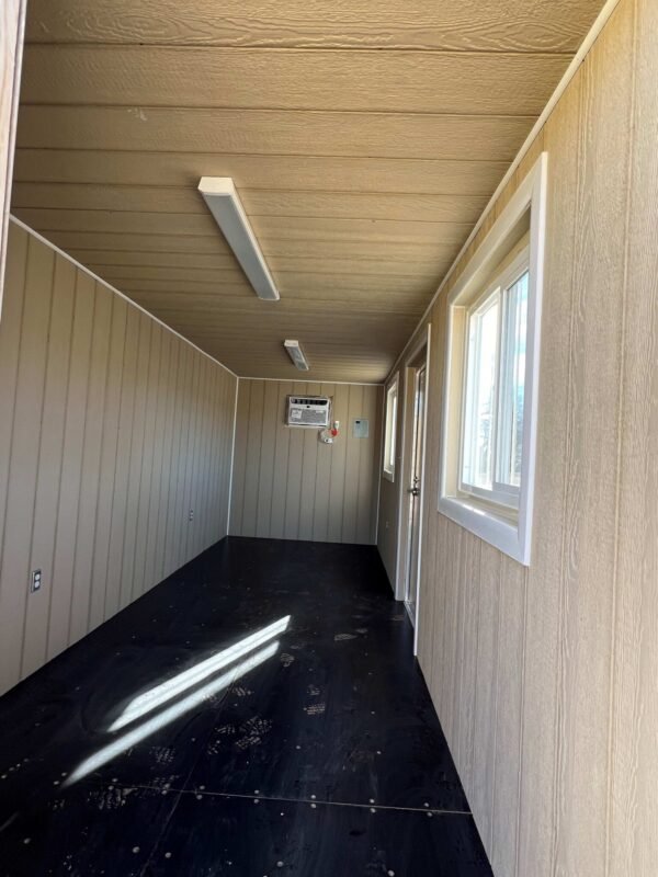 20-OFFICE-INSIDE-3-scaled 20FT Office Container – Mobile Site Office with Insulation, Windows, Electrical & Secure Doors