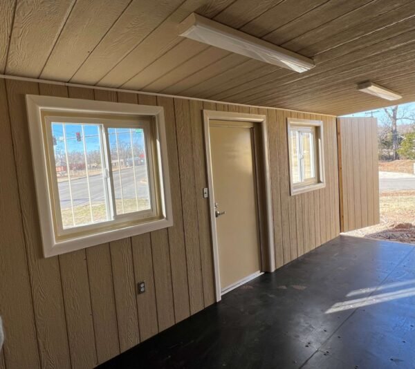 20-OFFICE-INSIDE-scaled 20FT Office Container – Mobile Site Office with Insulation, Windows, Electrical & Secure Doors