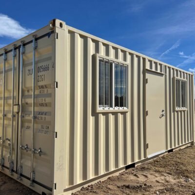 20FT Office Container – Mobile Site Office with Insulation, Windows, Electrical & Secure Doors