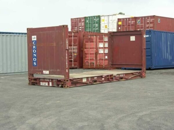 20ft / 40ft Flat Rack Shipping Container – Heavy & Oversized Cargo Solution