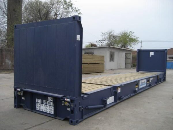 20ft / 40ft Flat Rack Shipping Container – Heavy & Oversized Cargo Solution